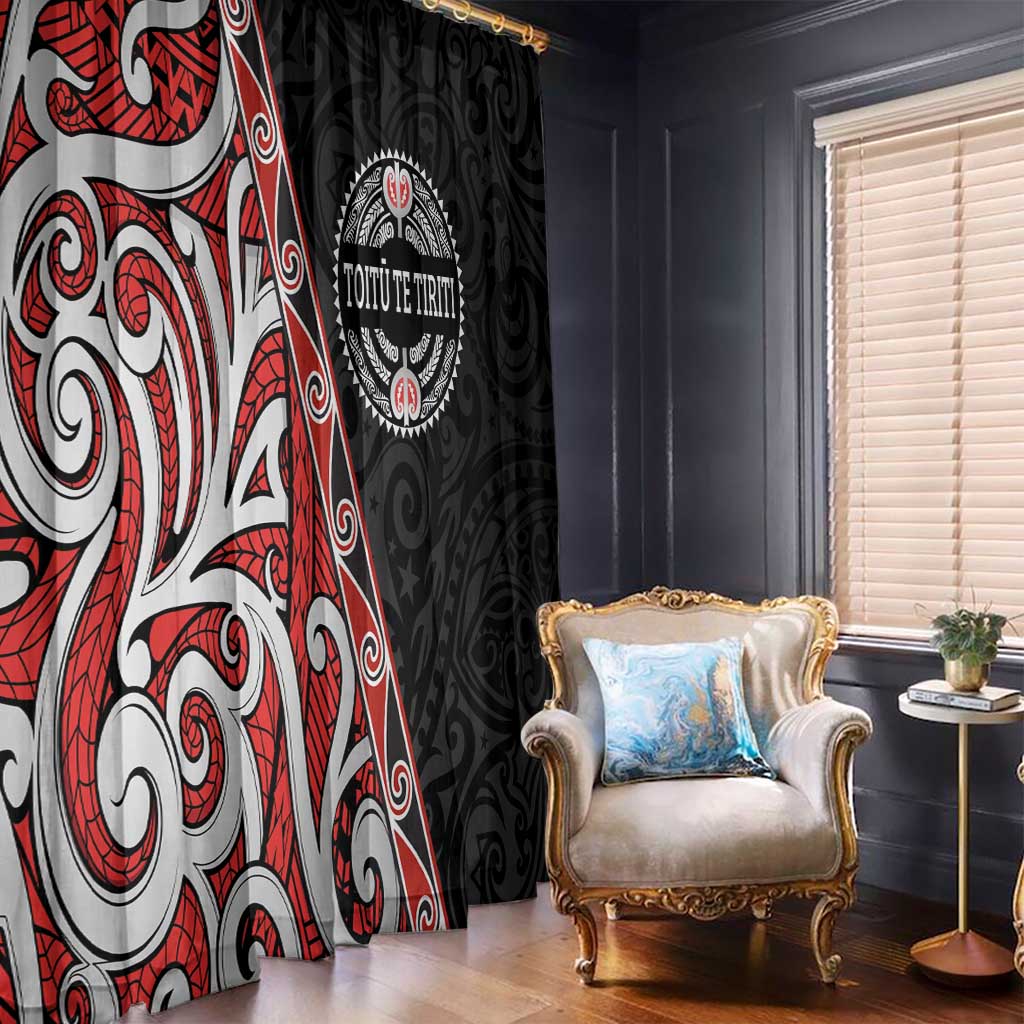 Aotearoa Toitu Te Tiriti Window Curtain Honour The Treaty New Zealand LT01 - Polynesian Pride