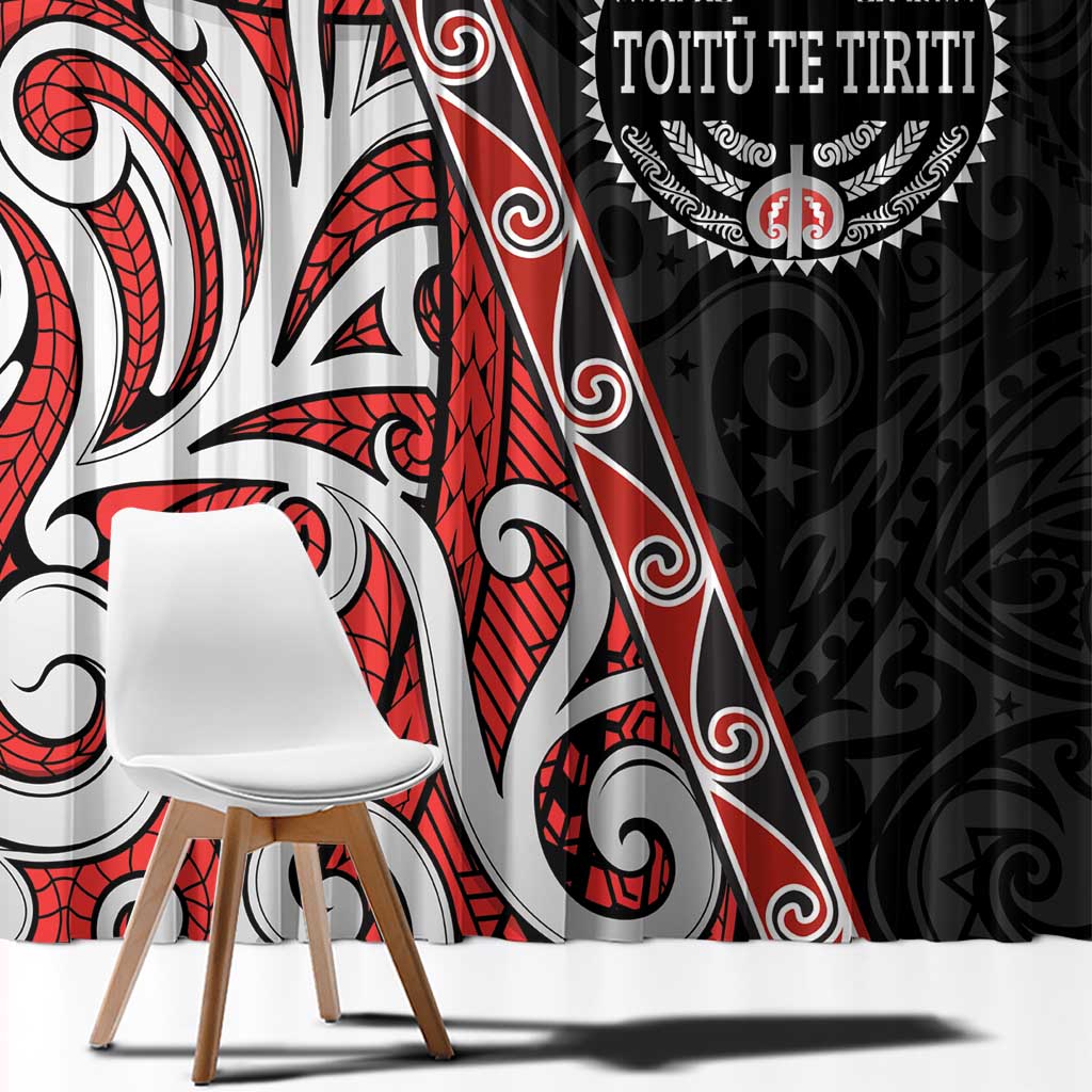 Aotearoa Toitu Te Tiriti Window Curtain Honour The Treaty New Zealand LT01 - Polynesian Pride