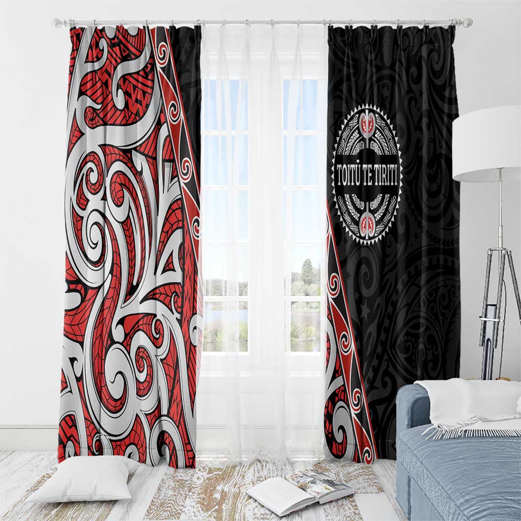 Aotearoa Toitu Te Tiriti Window Curtain Honour The Treaty New Zealand LT01 - Polynesian Pride