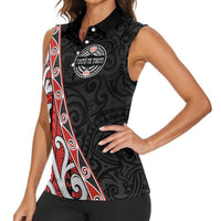 Aotearoa Toitu Te Tiriti Women Sleeveless Polo Shirt Honour The Treaty New Zealand LT01 - Polynesian Pride