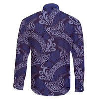 Deep Blue Monstera Family Matching Short Sleeve Bodycon Dress and Hawaiian Shirt Polynesian Tribal Pattern LT01 - Polynesian Pride