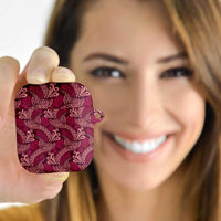 Sweet Pink Monstera AirPods Case Polynesian Tribal Pattern - Polynesian Pride