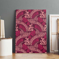Sweet Pink Monstera Canvas Wall Art Polynesian Tribal Pattern - Polynesian Pride