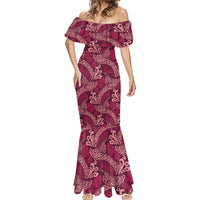 Sweet Pink Monstera Mermaid Dress Polynesian Tribal Pattern LT01 - Polynesian Pride