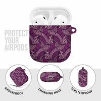 Royal Purple Monstera AirPods Case Polynesian Tribal Pattern - Polynesian Pride