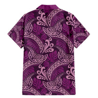 Royal Purple Monstera Family Matching Mermaid Dress and Hawaiian Shirt Polynesian Tribal Pattern LT01 - Polynesian Pride