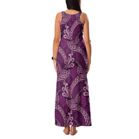 Royal Purple Monstera Family Matching Tank Maxi Dress and Hawaiian Shirt Polynesian Tribal Pattern LT01 - Polynesian Pride
