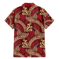 Luxury Red Monstera Family Matching Mermaid Dress and Hawaiian Shirt Polynesian Tribal Pattern LT01 - Polynesian Pride