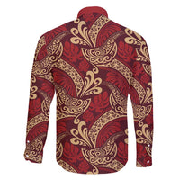 Luxury Red Monstera Family Matching Summer Maxi Dress and Hawaiian Shirt Polynesian Tribal Pattern LT01 - Polynesian Pride