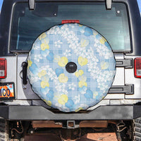 Anthurium Plumeria Lei Pastel Spare Tire Cover Blue Hawaiian Splendid Palaka