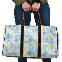 Anthurium Plumeria Lei Pastel Travel Bag Blue Hawaiian Splendid Palaka