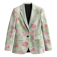 Anthurium Plumeria Lei Pastel Blazer Green Hawaiian Splendid Palaka