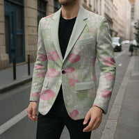 Anthurium Plumeria Lei Pastel Blazer Green Hawaiian Splendid Palaka