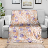Anthurium Plumeria Lei Pastel Blanket Orange Hawaiian Splendid Palaka