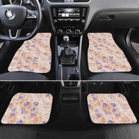 Anthurium Plumeria Lei Pastel Car Mats Orange Hawaiian Splendid Palaka