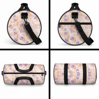 Anthurium Plumeria Lei Pastel Duffle Bag Orange Hawaiian Splendid Palaka LT01 - Polynesian Pride