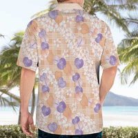 Anthurium Plumeria Lei Pastel Hawaiian Shirt Orange Hawaiian Splendid Palaka LT01 - Polynesian Pride