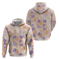 Anthurium Plumeria Lei Pastel Hoodie Orange Hawaiian Splendid Palaka LT01 - Polynesian Pride