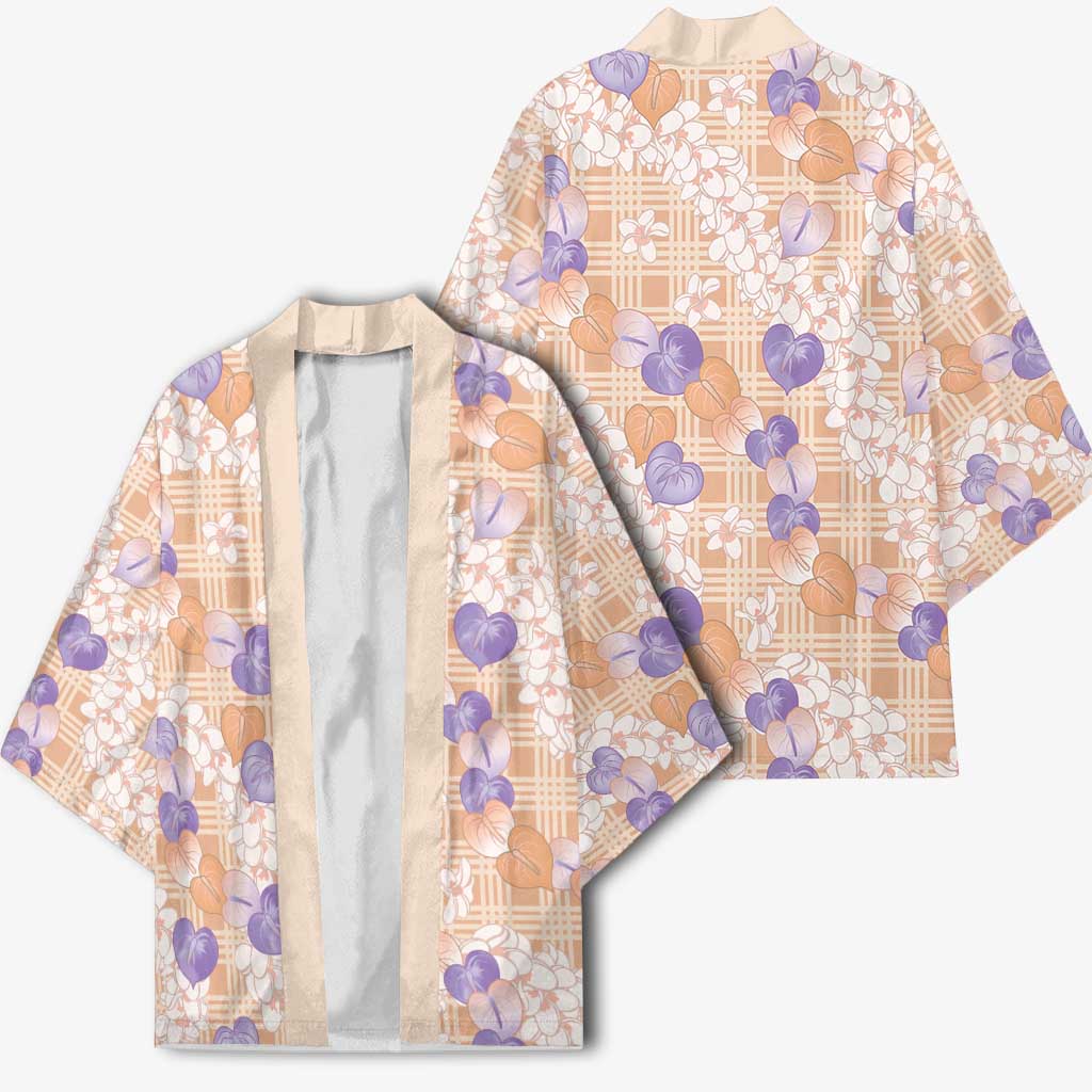 Anthurium Plumeria Lei Pastel Kimono Orange Hawaiian Splendid Palaka