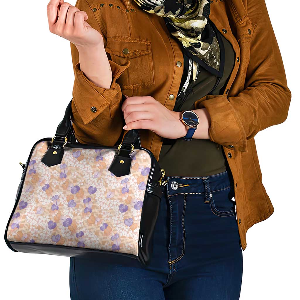 Anthurium Plumeria Lei Pastel Shoulder Handbag Orange Hawaiian Splendid Palaka