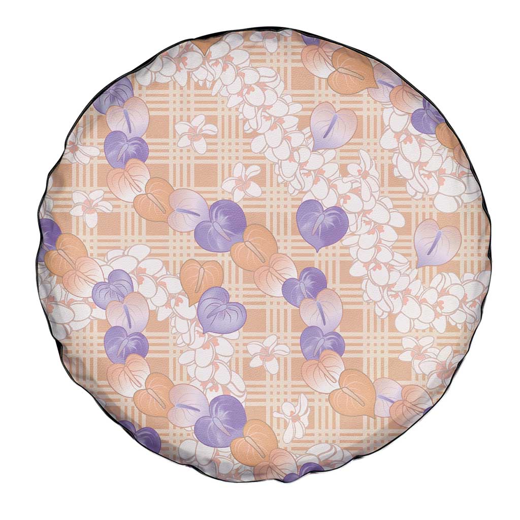 Anthurium Plumeria Lei Pastel Spare Tire Cover Orange Hawaiian Splendid Palaka