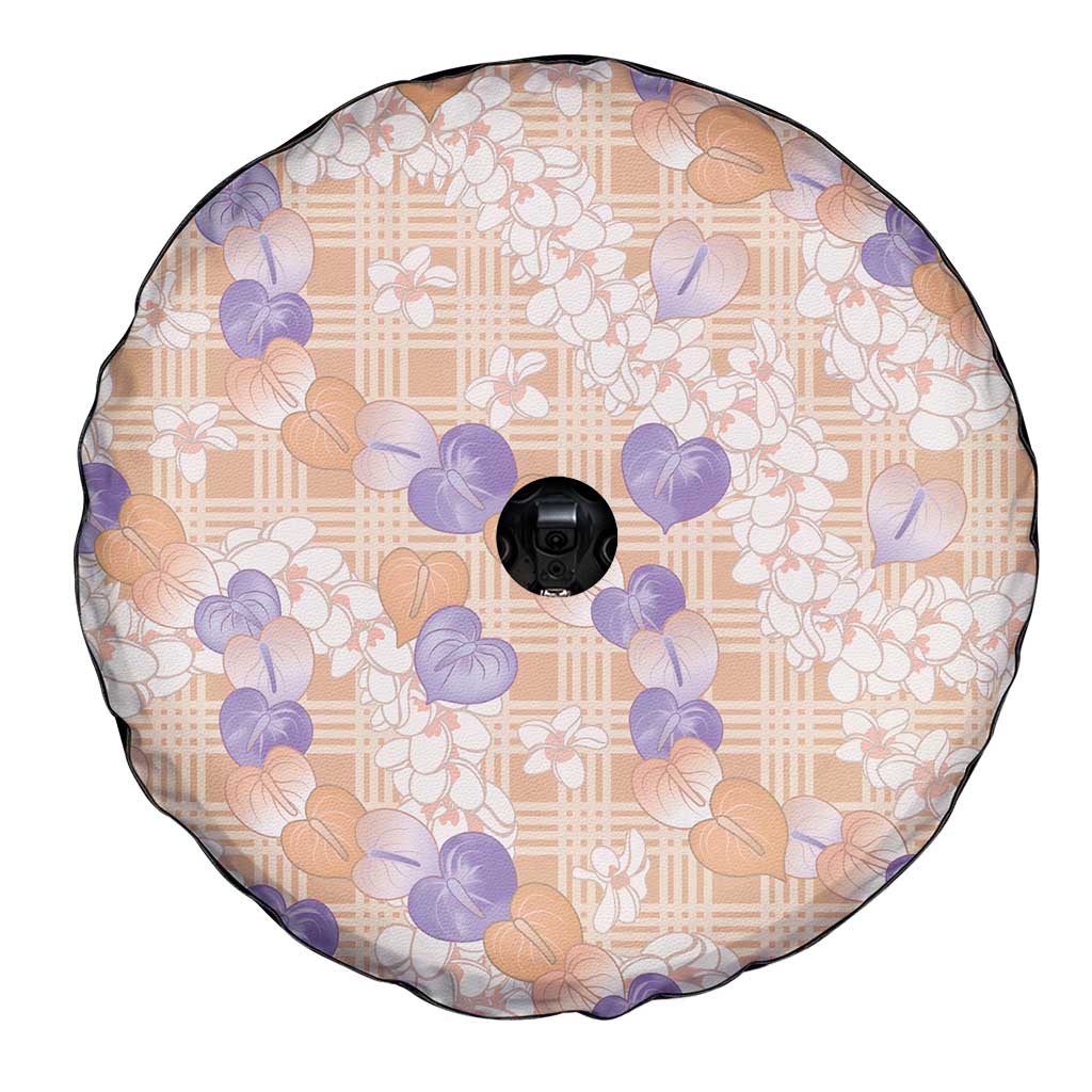 Anthurium Plumeria Lei Pastel Spare Tire Cover Orange Hawaiian Splendid Palaka