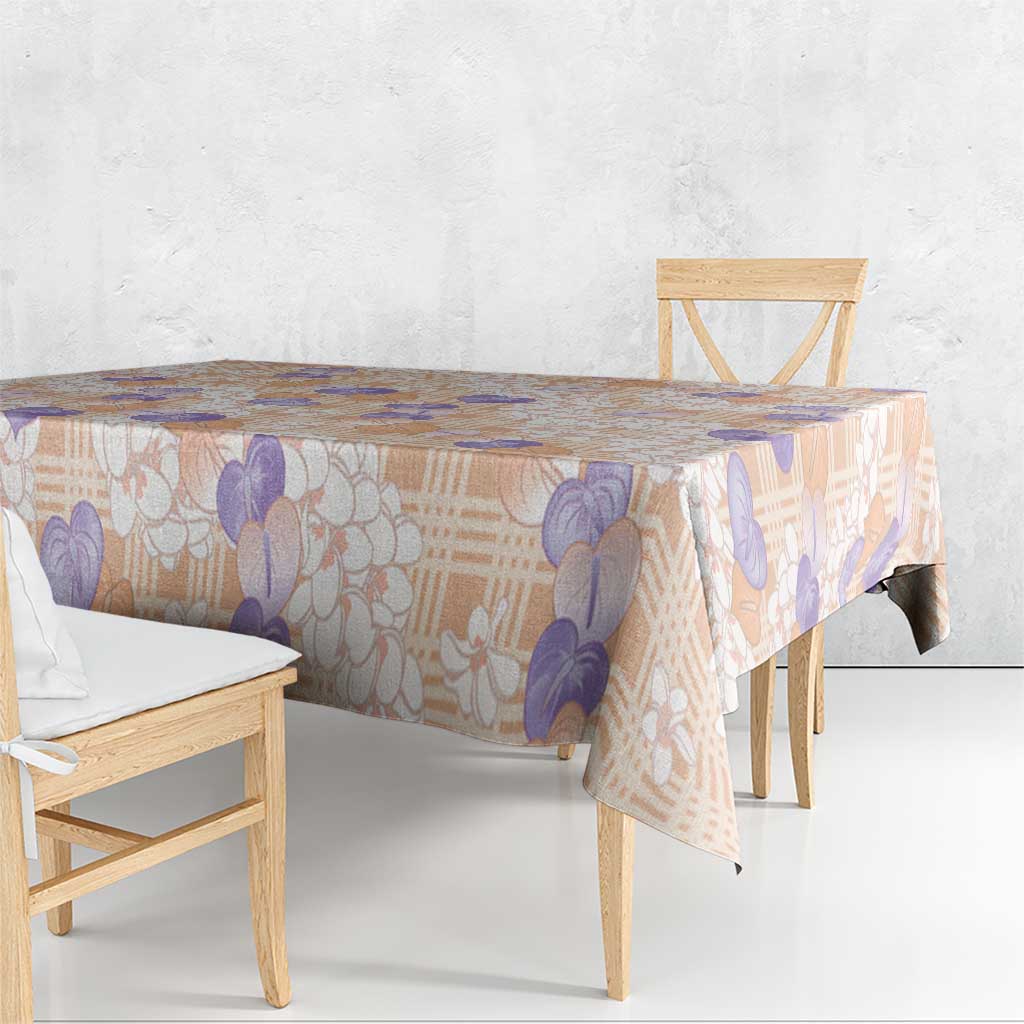 Anthurium Plumeria Lei Pastel Tablecloth Orange Hawaiian Splendid Palaka