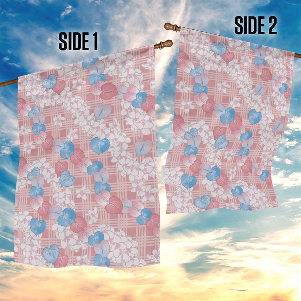 Anthurium Plumeria Lei Pastel Garden Flag Pink Hawaiian Splendid Palaka