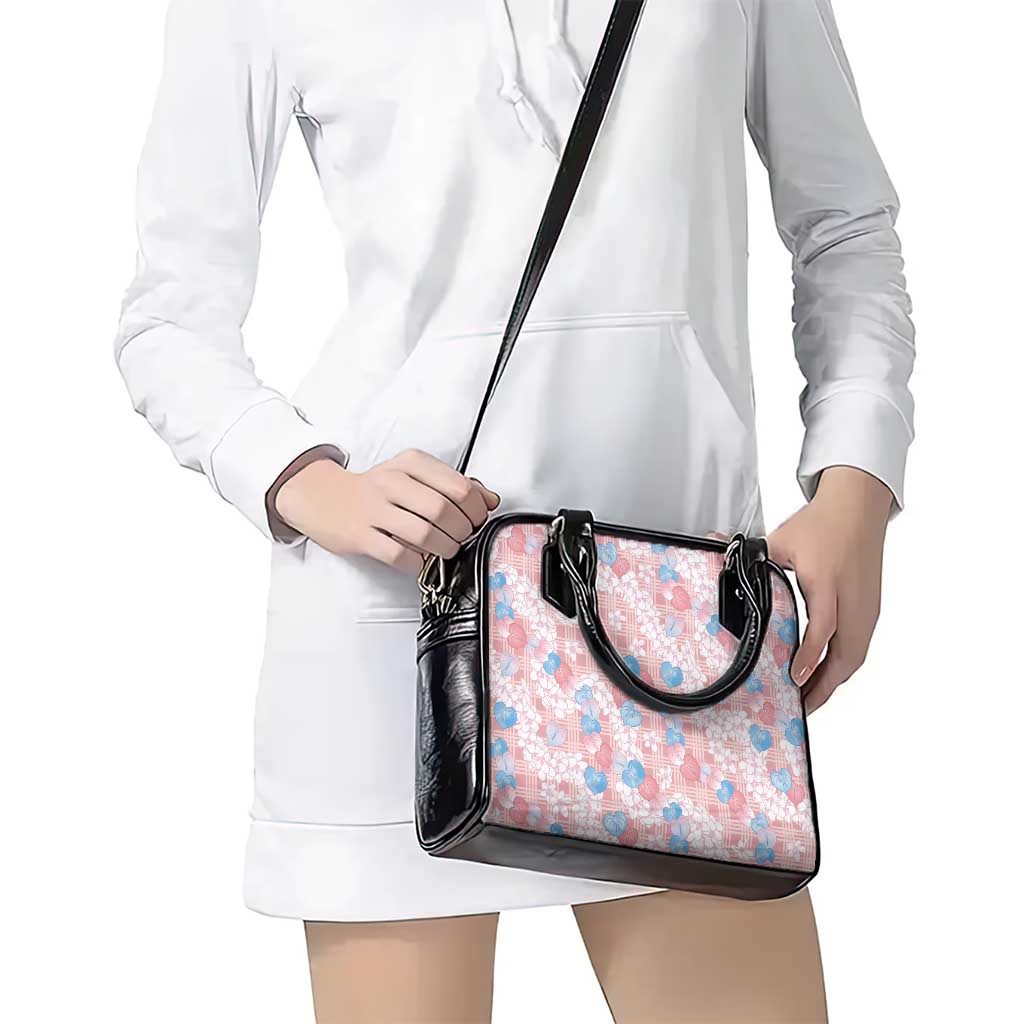 Anthurium Plumeria Lei Pastel Shoulder Handbag Pink Hawaiian Splendid Palaka