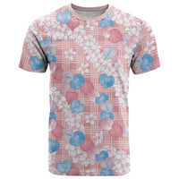 Anthurium Plumeria Lei Pastel T Shirt Pink Hawaiian Splendid Palaka