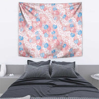 Anthurium Plumeria Lei Pastel Tapestry Pink Hawaiian Splendid Palaka LT01 - Polynesian Pride