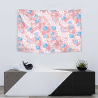 Anthurium Plumeria Lei Pastel Tapestry Pink Hawaiian Splendid Palaka LT01 - Polynesian Pride