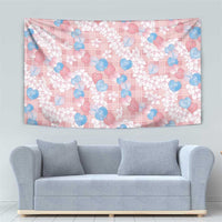 Anthurium Plumeria Lei Pastel Tapestry Pink Hawaiian Splendid Palaka LT01 - Polynesian Pride
