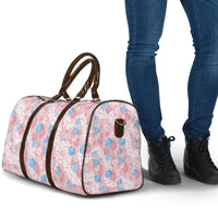 Anthurium Plumeria Lei Pastel Travel Bag Pink Hawaiian Splendid Palaka