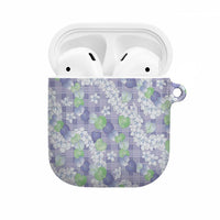 Anthurium Plumeria Lei Pastel AirPods Case Purple Hawaiian Splendid Palaka LT01 Purple - Polynesian Pride