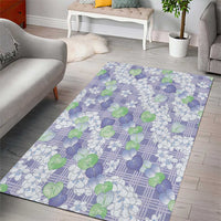 Anthurium Plumeria Lei Pastel Area Rug Purple Hawaiian Splendid Palaka