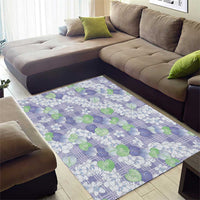 Anthurium Plumeria Lei Pastel Area Rug Purple Hawaiian Splendid Palaka