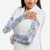 Anthurium Plumeria Lei Pastel Arm Sleeves Purple Hawaiian Splendid Palaka