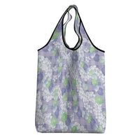 Anthurium Plumeria Lei Pastel Grocery Bag Purple Hawaiian Splendid Palaka