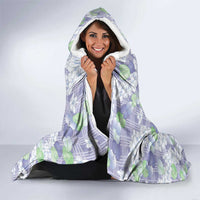 Anthurium Plumeria Lei Pastel Hooded Blanket Purple Hawaiian Splendid Palaka LT01 - Polynesian Pride