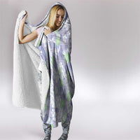 Anthurium Plumeria Lei Pastel Hooded Blanket Purple Hawaiian Splendid Palaka LT01 - Polynesian Pride