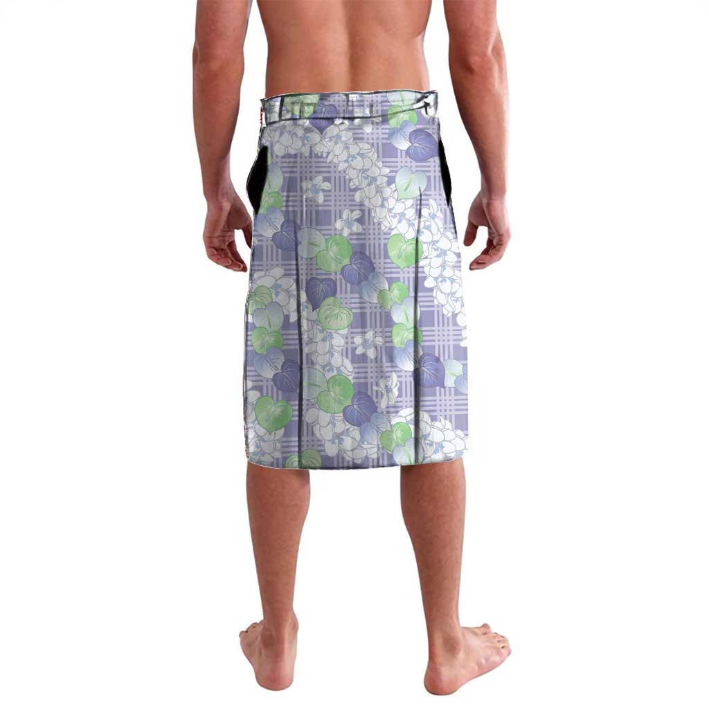 Anthurium Plumeria Lei Pastel Lavalava Purple Hawaiian Splendid Palaka LT01 - Polynesian Pride