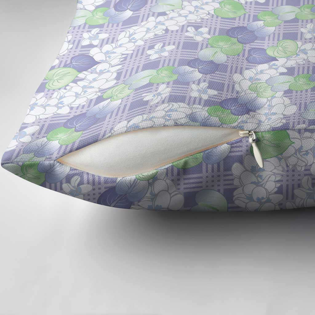 Anthurium Plumeria Lei Pastel Pillow Cover Purple Hawaiian Splendid Palaka