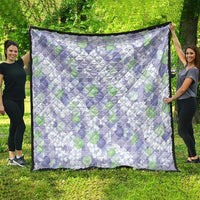 Anthurium Plumeria Lei Pastel Quilt Purple Hawaiian Splendid Palaka