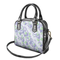 Anthurium Plumeria Lei Pastel Shoulder Handbag Purple Hawaiian Splendid Palaka
