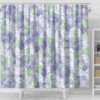 Anthurium Plumeria Lei Pastel Shower Curtain Purple Hawaiian Splendid Palaka
