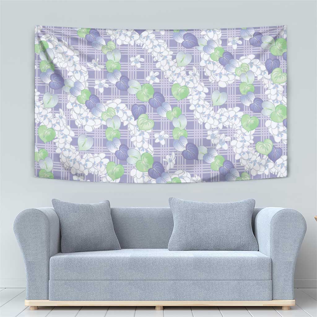 Anthurium Plumeria Lei Pastel Tapestry Purple Hawaiian Splendid Palaka