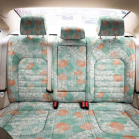Anthurium Plumeria Lei Pastel Back Car Seat Cover Teal Hawaiian Splendid Palaka LT01 - Polynesian Pride