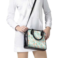 Anthurium Plumeria Lei Pastel Shoulder Handbag Teal Hawaiian Splendid Palaka