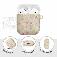 Anthurium Plumeria Lei Pastel AirPods Case Yellow Hawaiian Splendid Palaka